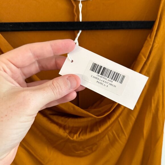 NEW Reformation Cameilla Knit Dress Size Small Color Copper - Picture 5 of 6